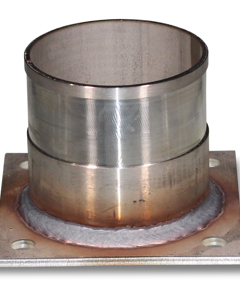 Suction pipe, SST, dia 88.9mm w/flange, wo/connect.piece